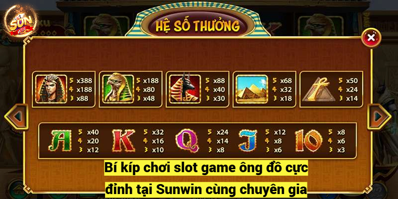 Bí kíp chơi slot game ông đồ cực đỉnh tại Sunwin cùng chuyên gia