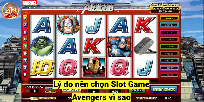 Lý do nên chọn Slot Game Avengers vì sao?